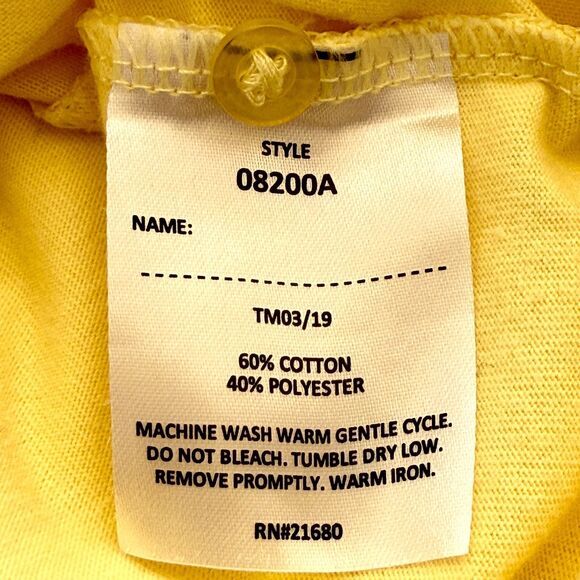 DENNIS UNIFORM Polo Shirt Girls Size 5-6 XS GXS Short Sleeve Yellow School - Picture 3 of 5